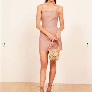 Reformation Ava dress in blush